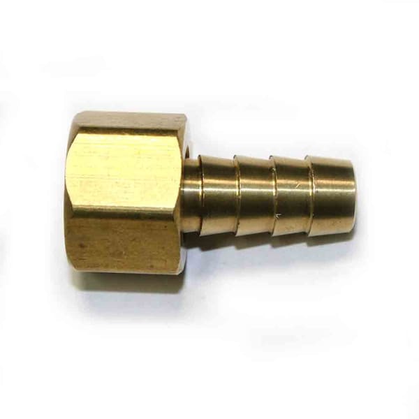 Interstate Pneumatics Brass Hose Fitting, Connector, 3/8 Inch Swivel Barb x 3/8 Inch Female NPT End, PK 6 FFS166-D6 - main